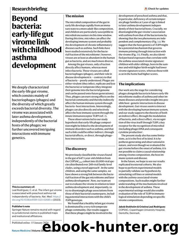 Beyond bacteria: early-life gut virome link with childhood asthma development by Unknown