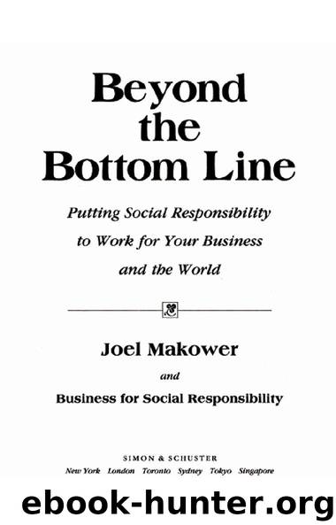 Beyond the Bottom Line by Joel Makower