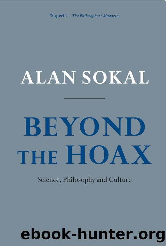 Beyond the Hoax by Sokal Alan;