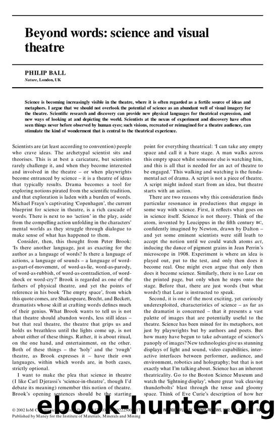 Beyond words: science and visual theatre by Beyond words science & visual theatre (2002)