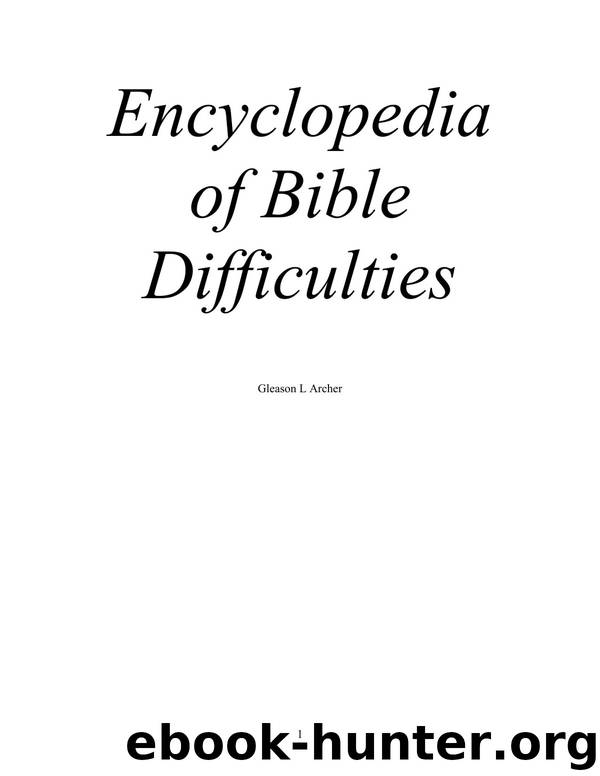 Bible Difficulties by Bible Difficulties