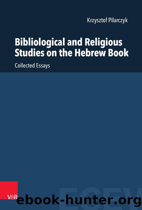 Bibliological and Religious Studies on the Hebrew Book (9783666573354) by Unknown