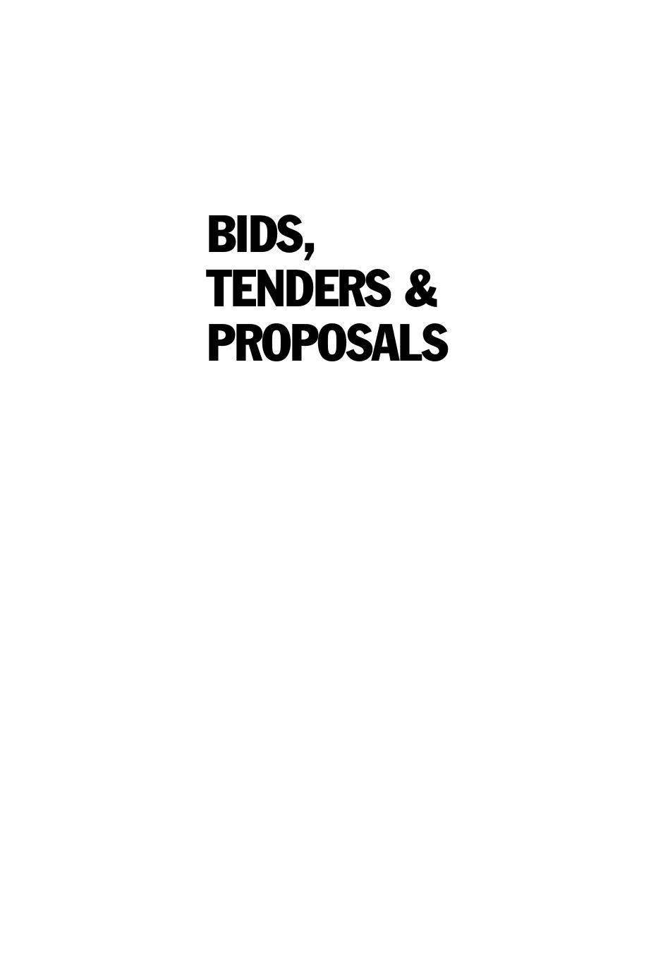 Bids, Tenders & Proposals: Winning Business Through Best Practice by Harold Lewis