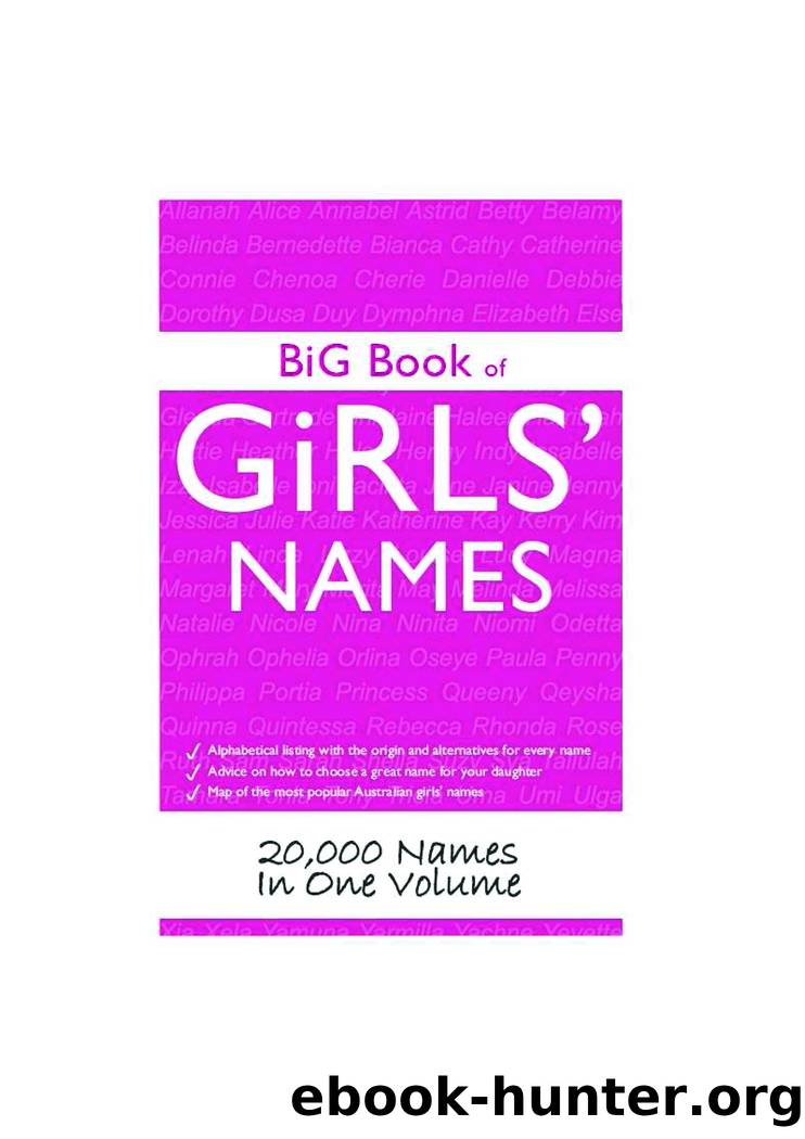 Big Book of Girls' Names by Ward John