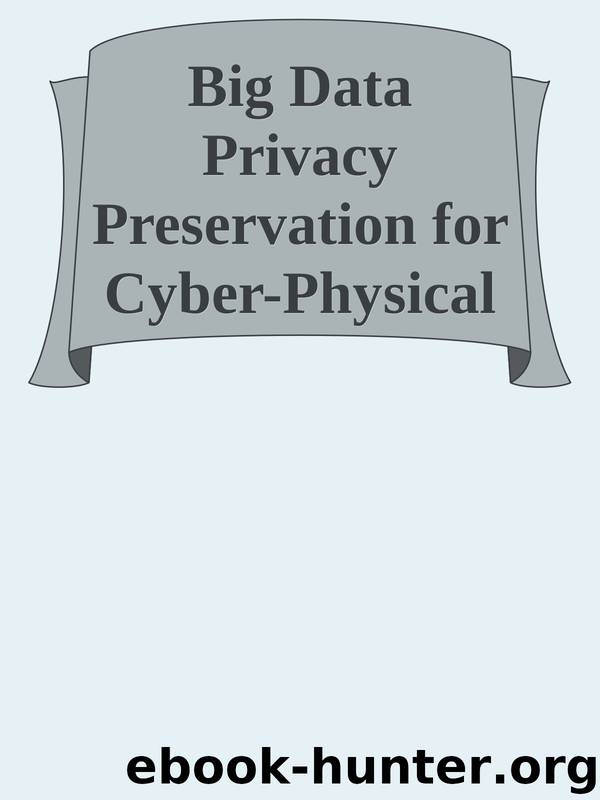 Big Data Privacy Preservation for Cyber-Physical Systems by Unknown