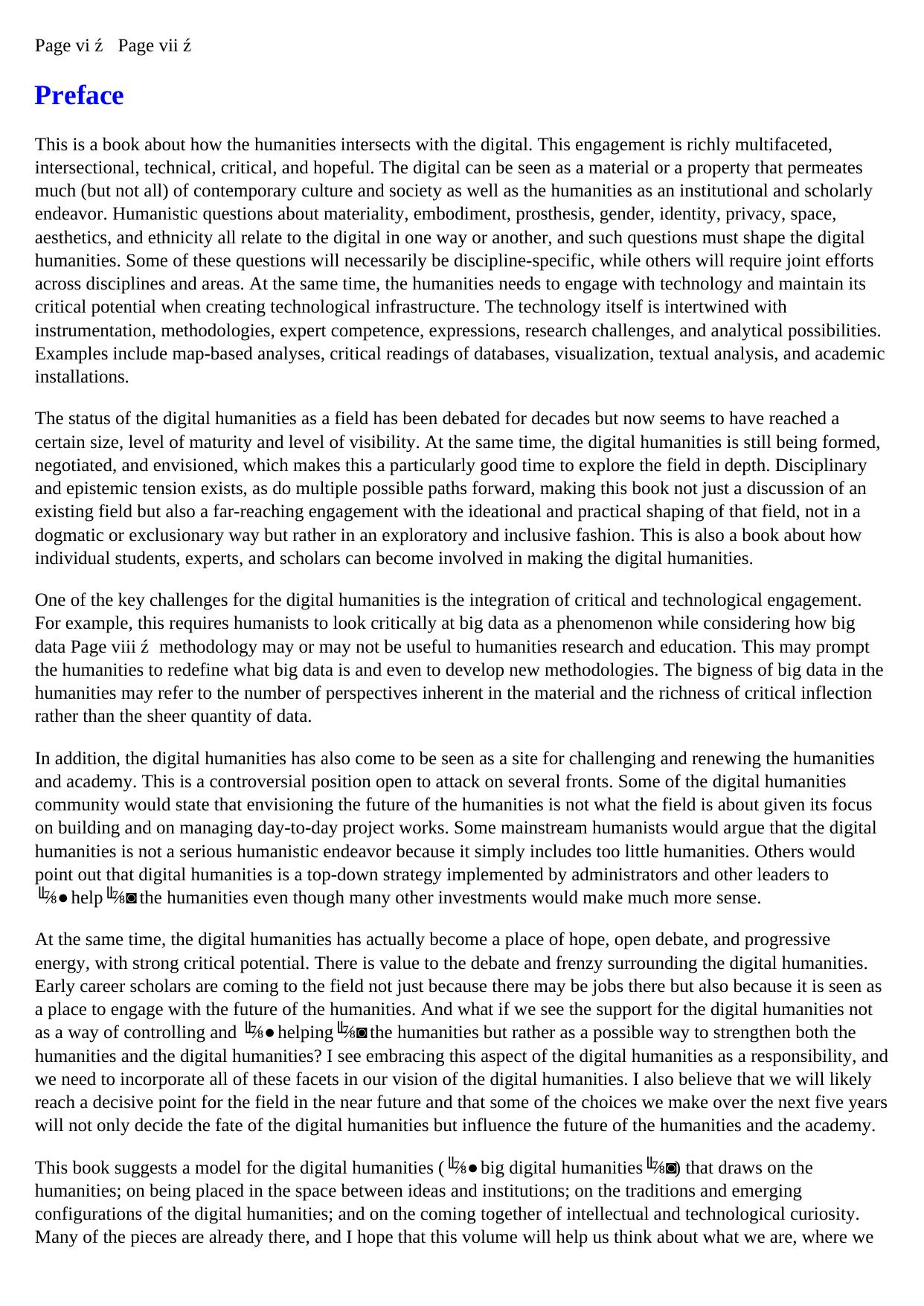 Big Digital Humanities: Imagining a Meeting Place for the Humanities and the Digital by Patrik Svensson