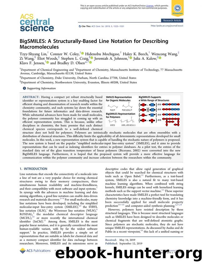 BigSMILES: A Structurally-Based Line Notation for Describing Macromolecules by unknow