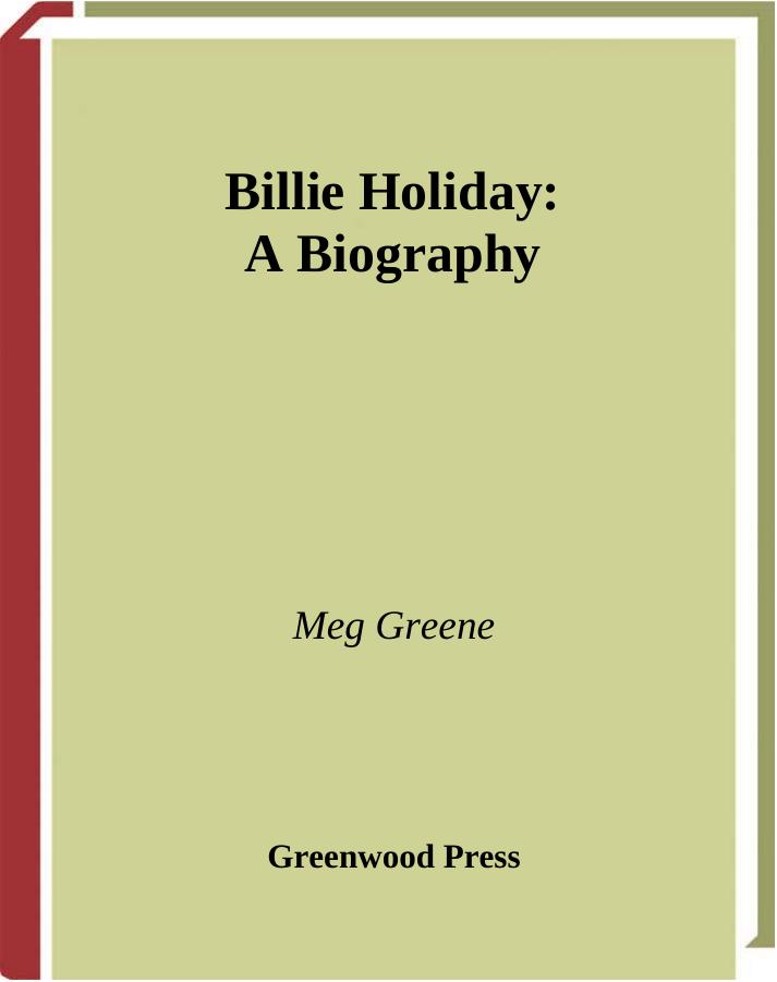 Billie Holiday: A Biography by Meg Greene
