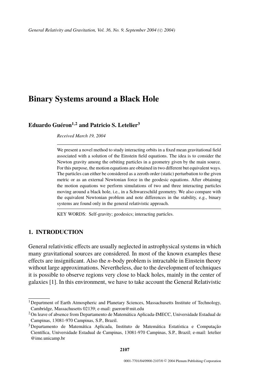 Binary Systems Around a Black Hole by Unknown