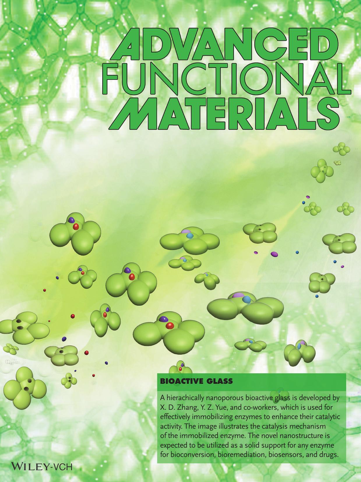 Bioactive Glass: Hierarchically Nanoporous Bioactive Glasses for High Efficiency Immobilization of Enzymes (Adv. Funct. Mater. 152014) by f-w-209