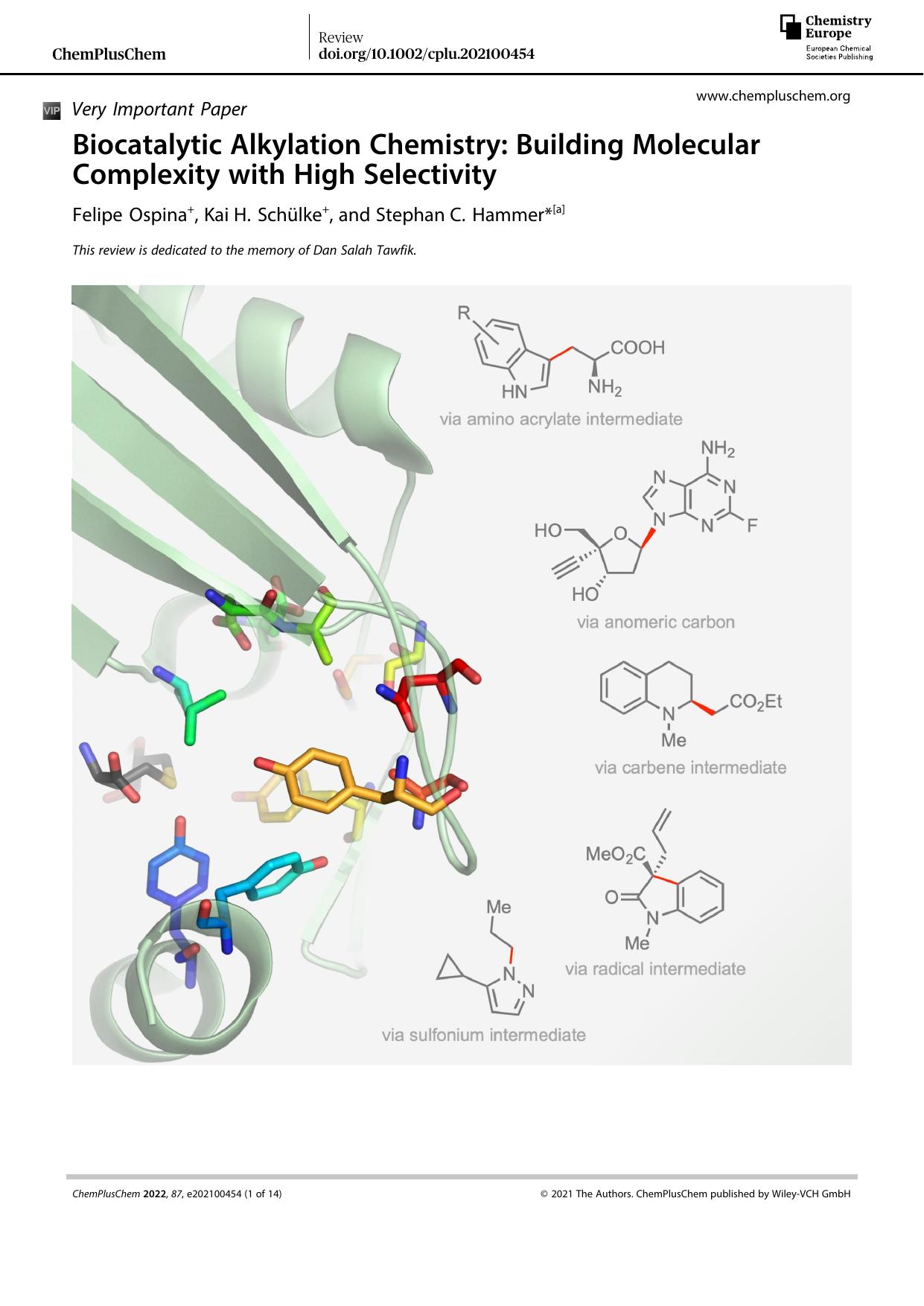 Biocatalytic Alkylation Chemistry: Building Molecular Complexity with High Selectivity by Unknown