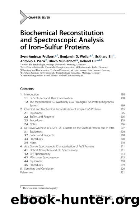 Biochemical Reconstitution and Spectroscopic Analysis of Iron-Sulfur Proteins by unknow