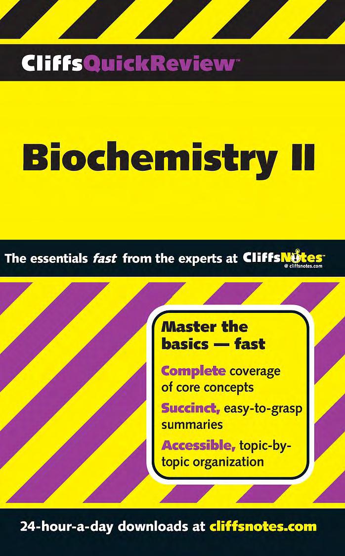 Biochemistry II (Cliffs Quick Review) by Unknown