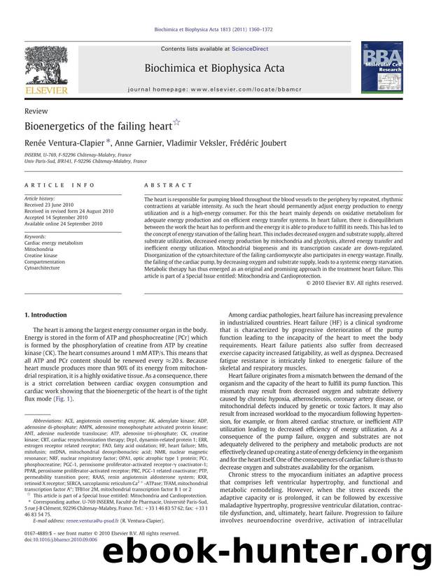 Bioenergetics of the failing heart by Renée Ventura-Clapier & Anne Garnier & Vladimir Veksler & Frédéric Joubert