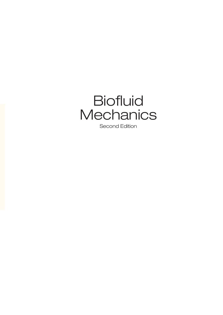 Biofluid Mechanics, Second Edition by Unknow