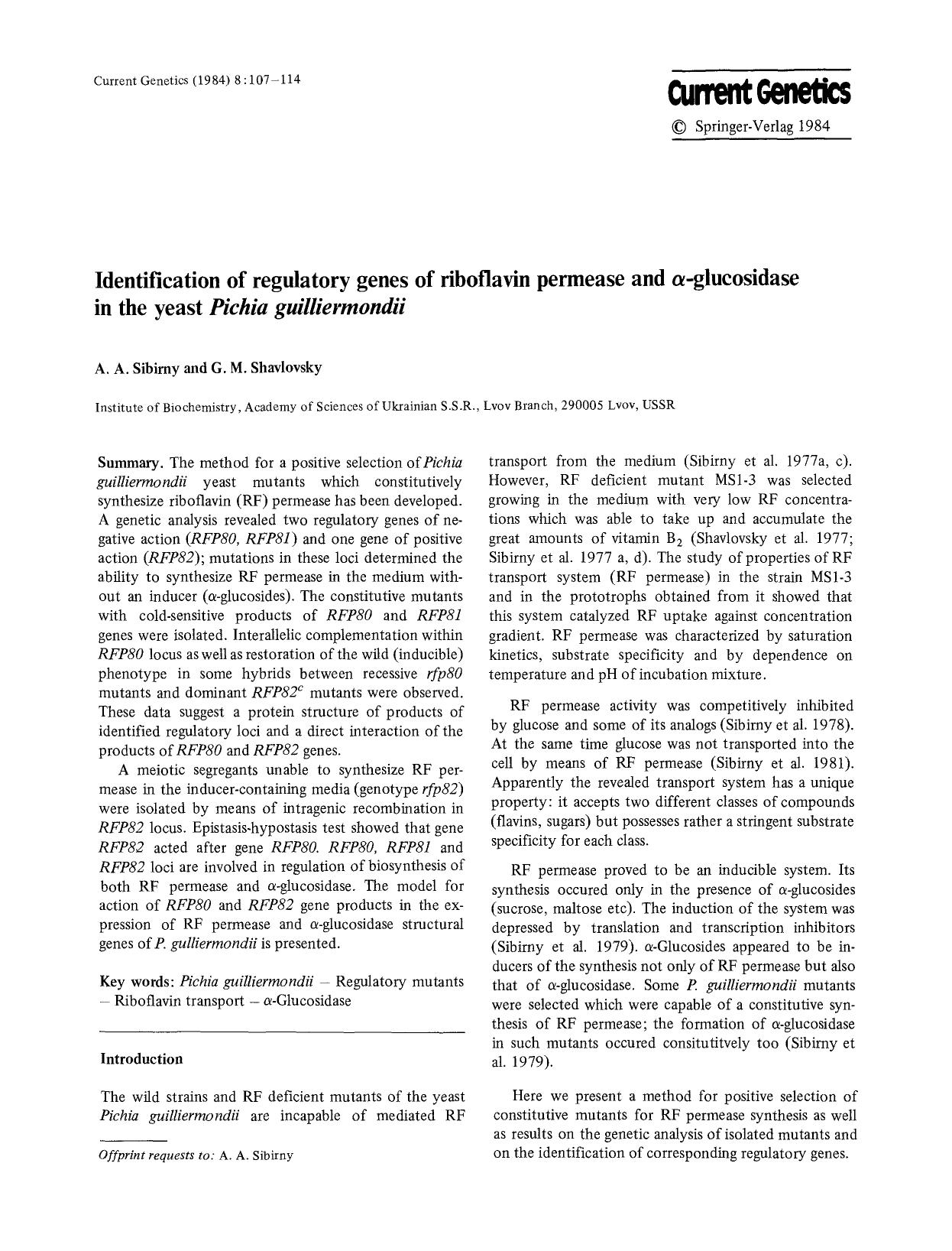 Biogenesis of Mitochondria: Genetic and molecular analysis of the <Emphasis Type="Italic">oli2<Emphasis> region of mitochondrial DNA in <Emphasis Type="Italic">Saccharomyces cerevisiae<Emphasis> by Unknown