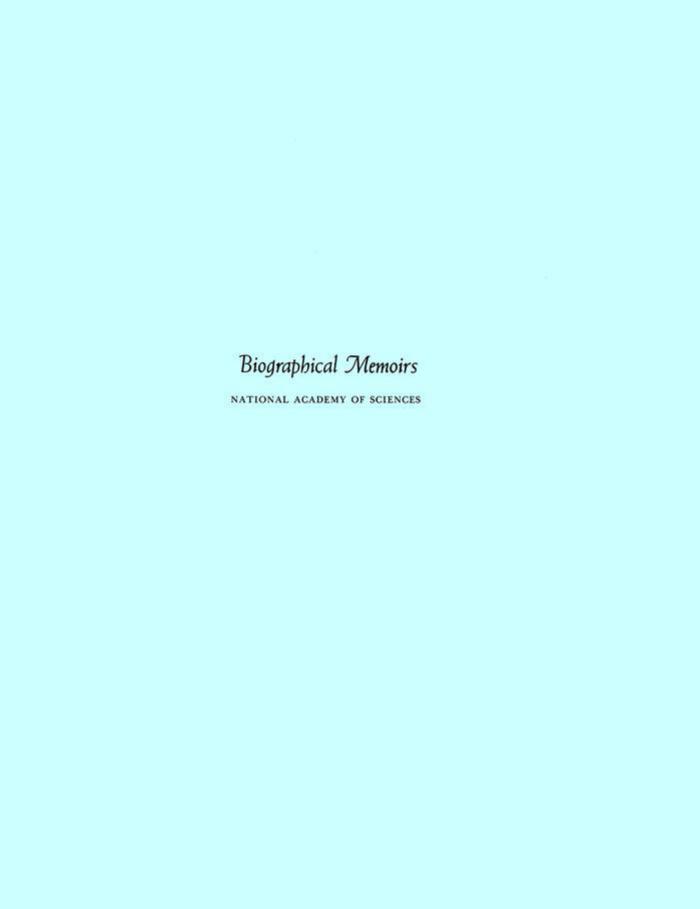 Biographical Memoirs: V.54 by National Academy of Sciences Office of the Home Secretary