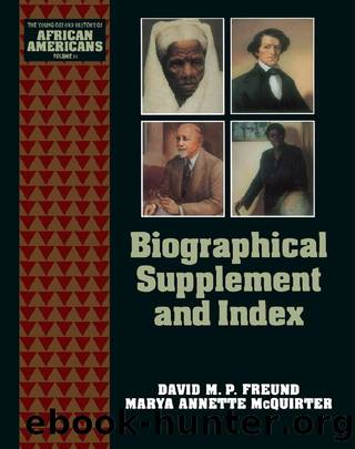 Biographical Supplement and Index by Freund David M. P.;McQuirter Marya Annette;Freund David M. P.;McQuirter Marya Annette;