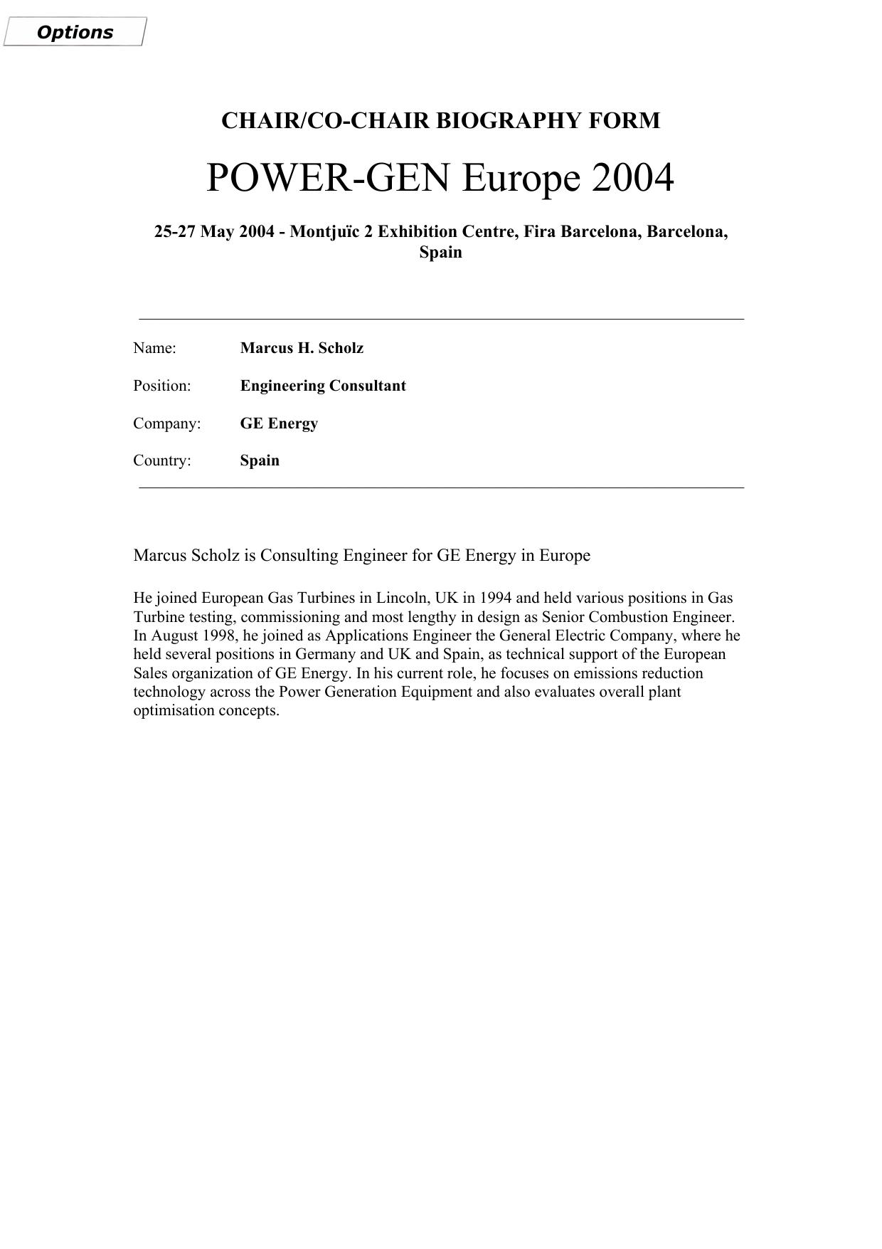 Biography - Marcus H. Scholz by Secure Data Services (01425 621262)