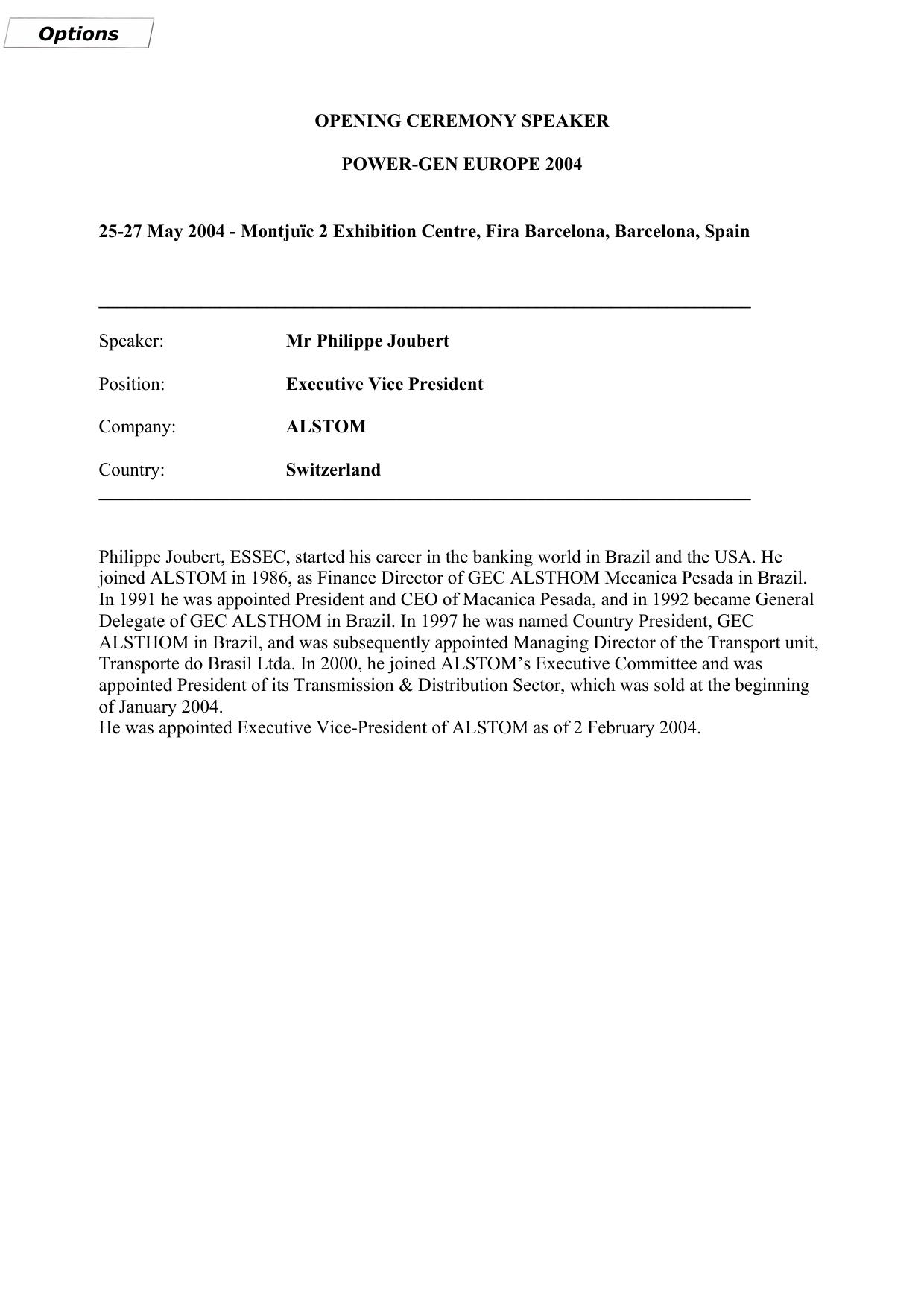 Biography - Mr Philippe Joubert by Secure Data Services (01425 621262)