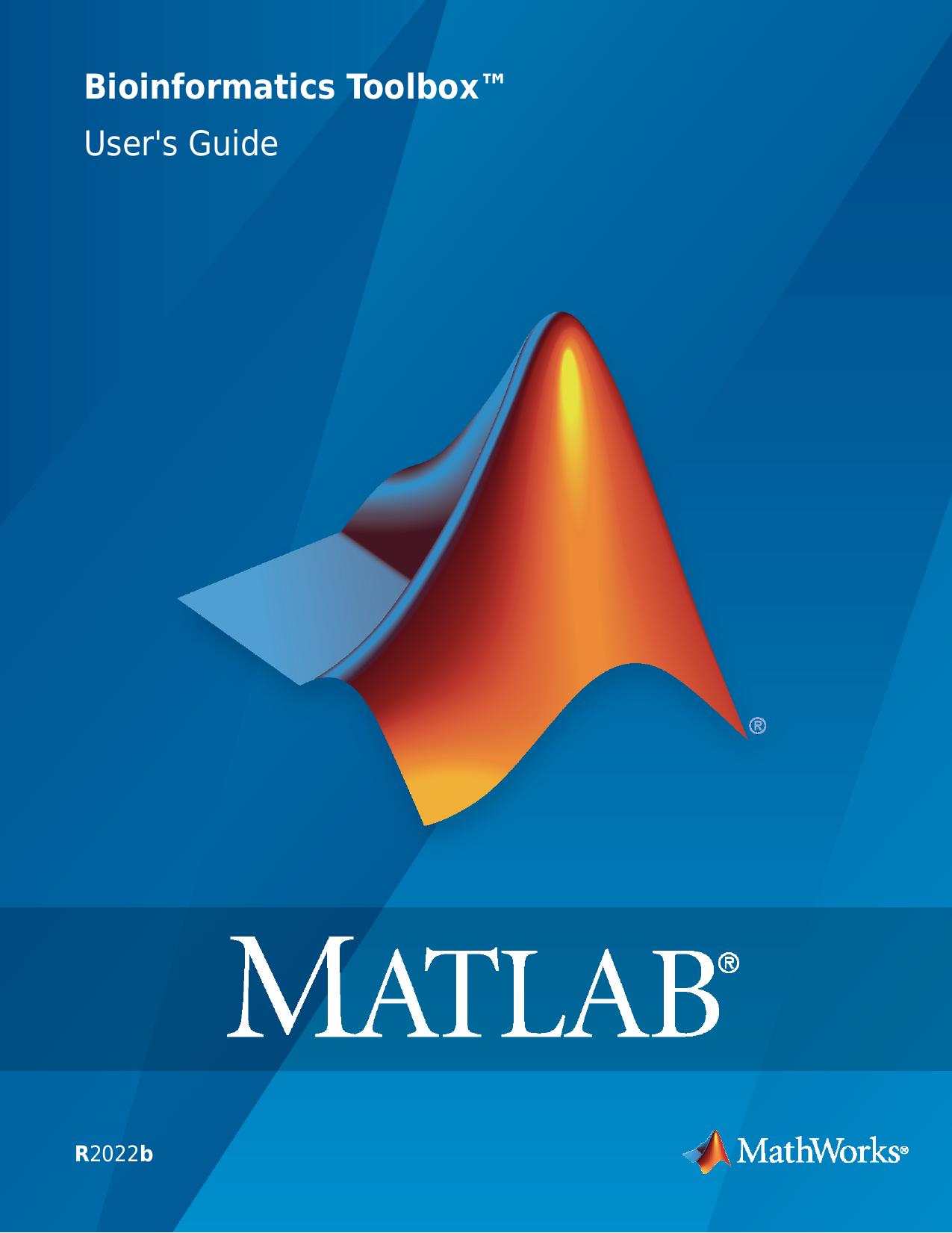 Bioinformatics Toolbox User's Guide by The MathWorks Inc
