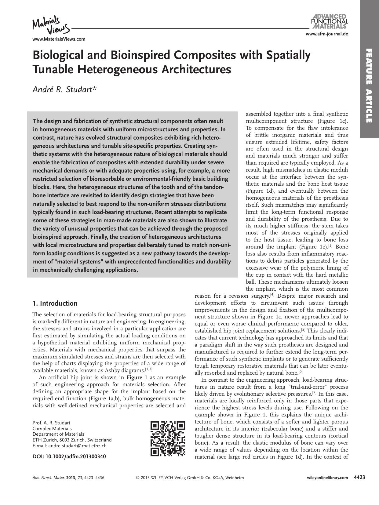 Biological and Bioinspired Composites with Spatially Tunable Heterogeneous Architectures by s-w-270