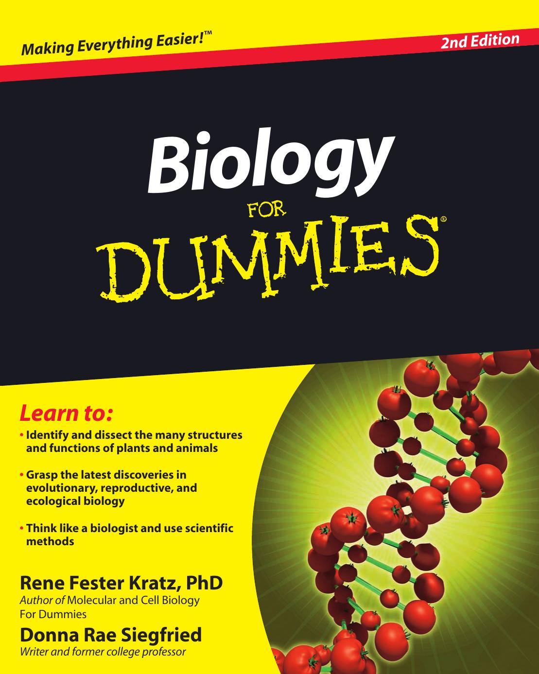 Biology For Dummies by Rene Fester Kratz PhD Donna Rae Siegfried