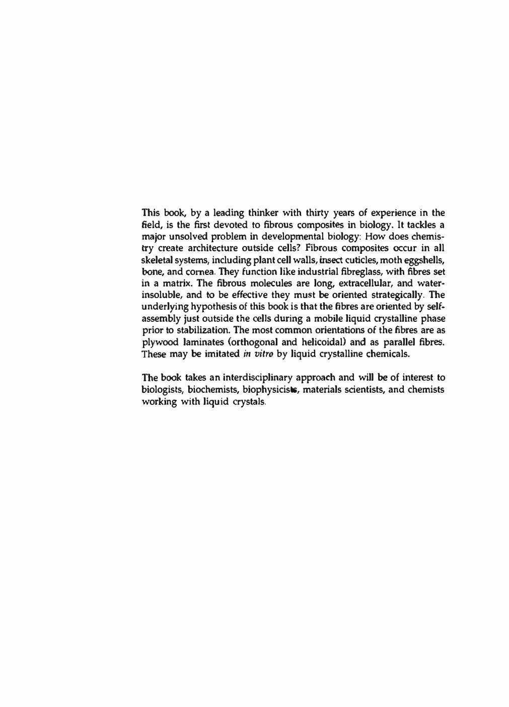 Biology of Fibrous Composites: Development beyond the Cell Membrane by Anthony Charles Neville