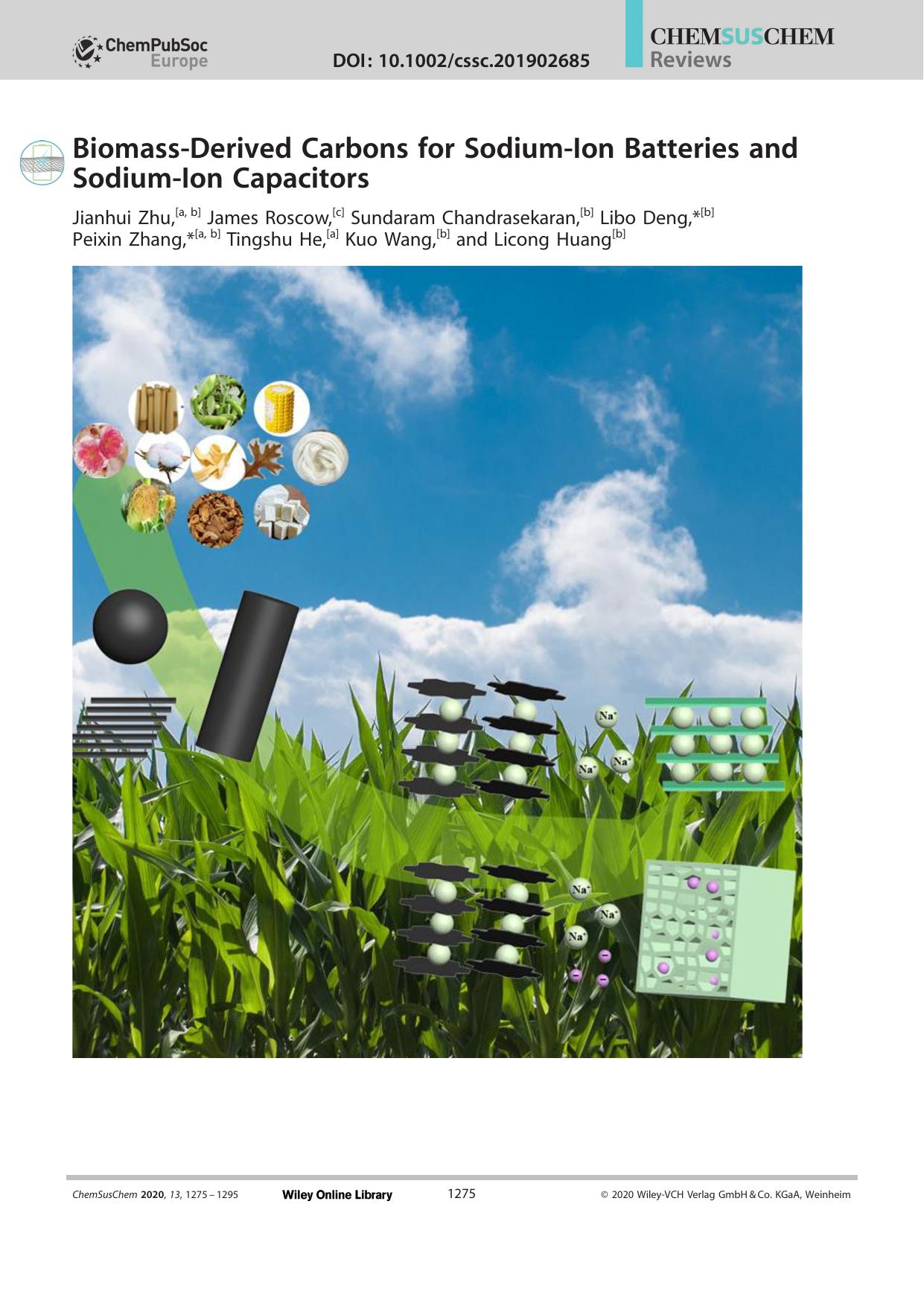 BiomassâDerived Carbons for SodiumâIon Batteries and SodiumâIon Capacitors by Unknown
