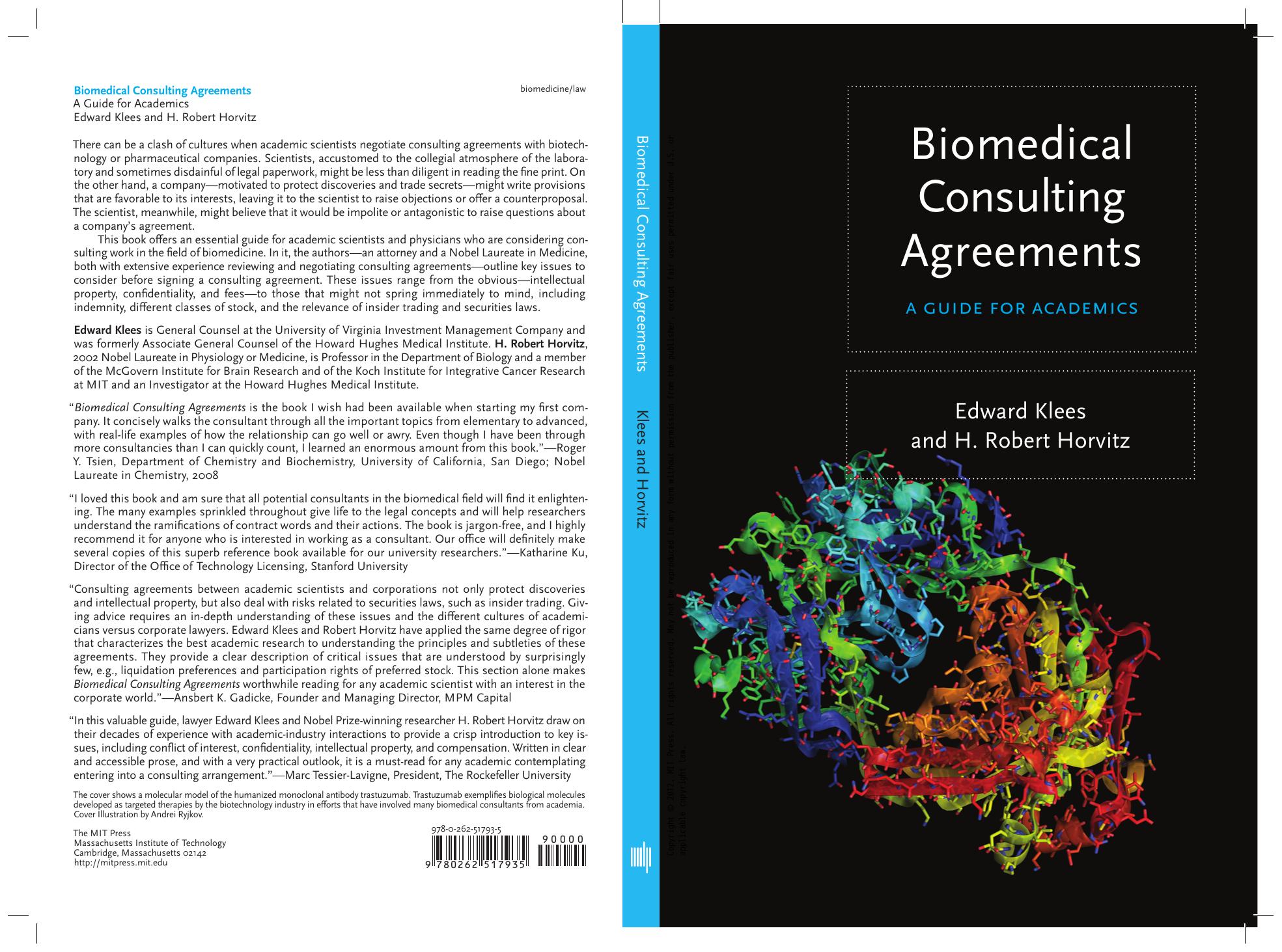 Biomedical Consulting Agreements: A Guide for Academics by Unknow