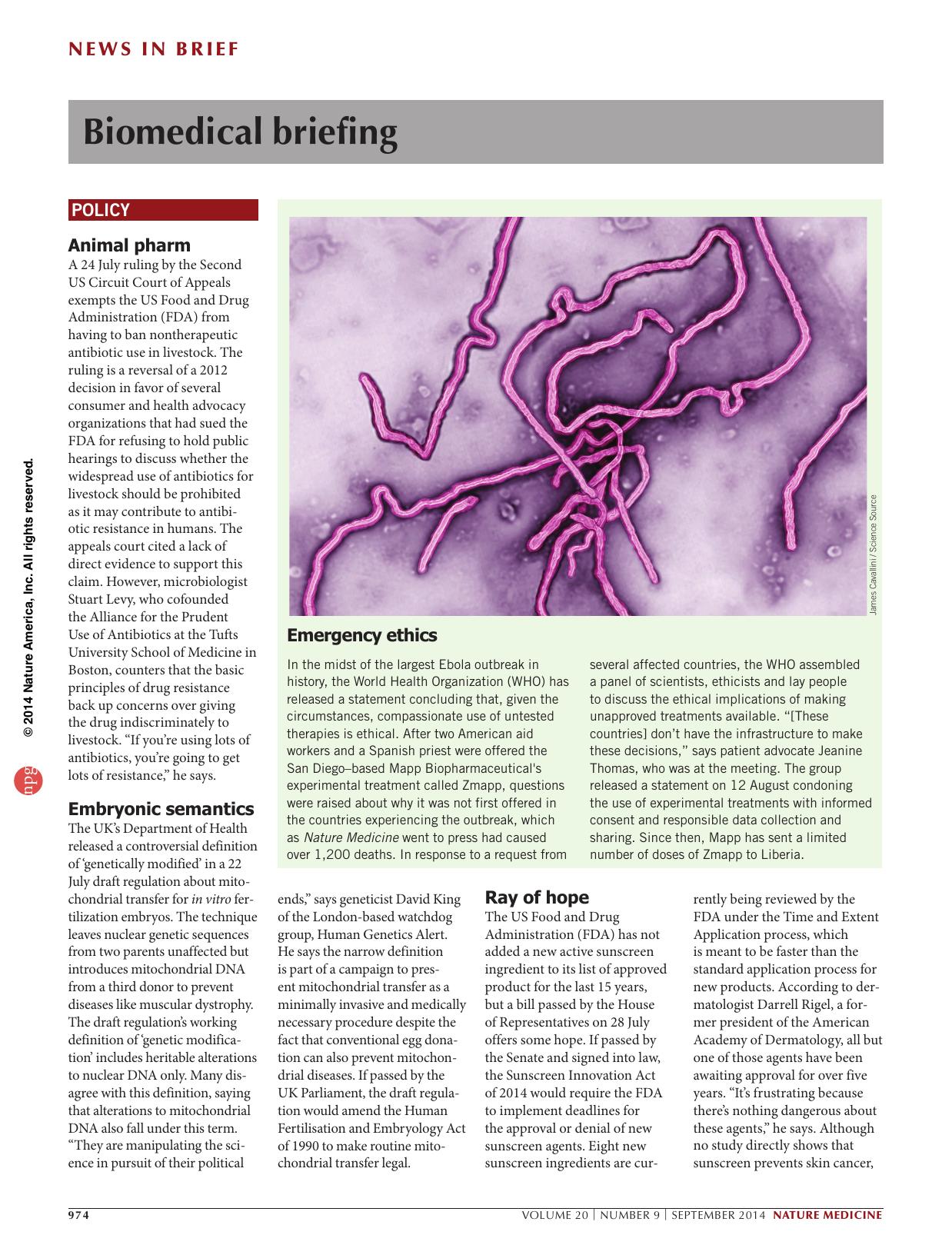 Biomedical briefing by Unknown