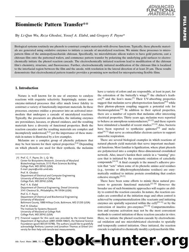 Biomimetic Pattern Transfer by Unknown