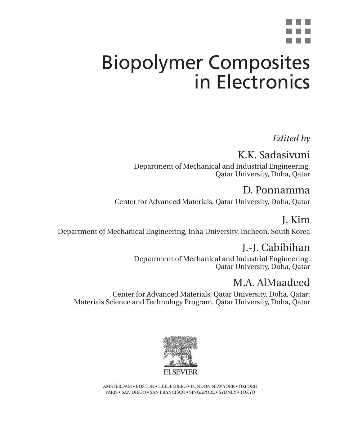 Biopolymer Composites in Electronics by unknow