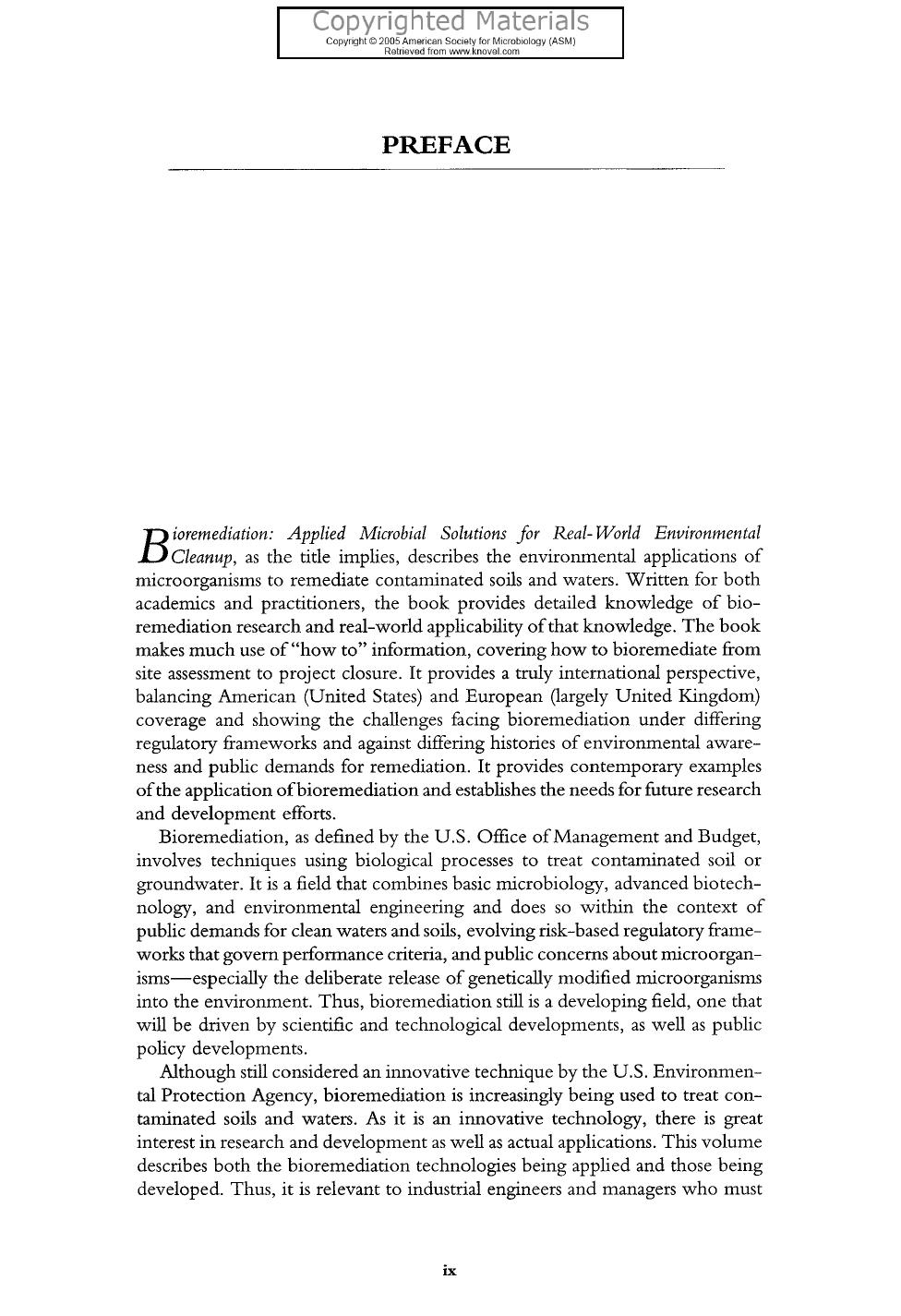 Bioremediation - Applied Microbial Solutions for Real-World Environmental Cleanup by Atlas Ronald M.; Philp Jim (Eds.)