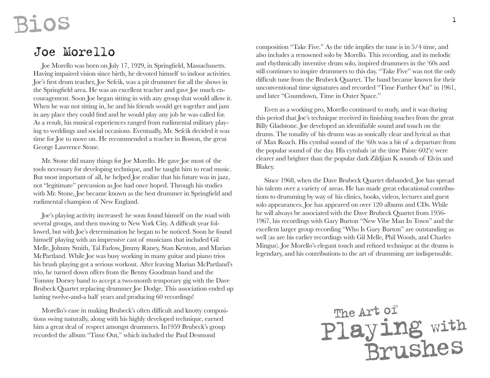 Bios of the Feature Artists by Unknown