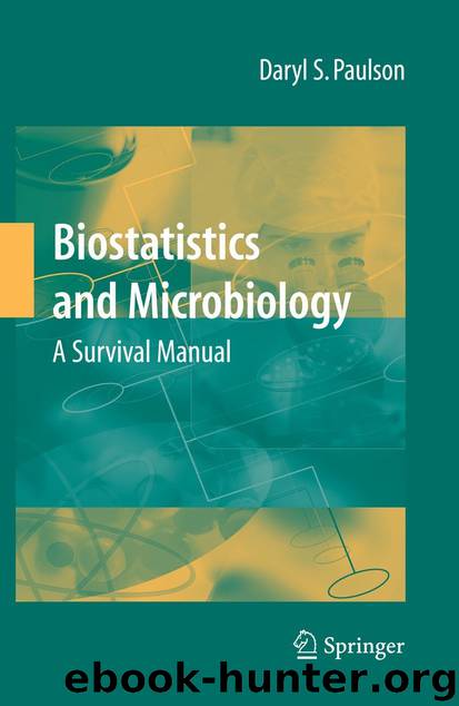 Biostatistics and Microbiology: A Survival Manual by Daryl S. Paulson