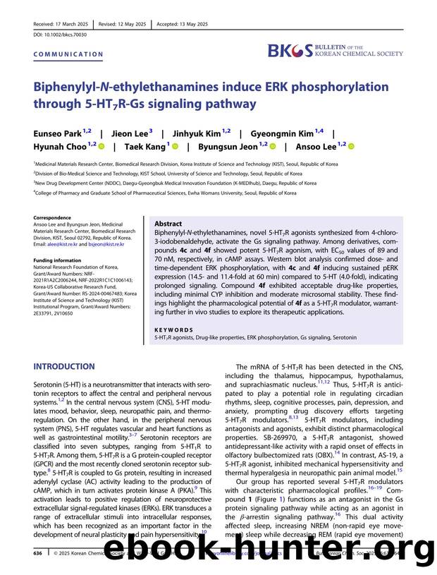 BiphenylylâNâethylethanamines induce ERK phosphorylation through 5âHT7RâGs signaling pathway by Unknown