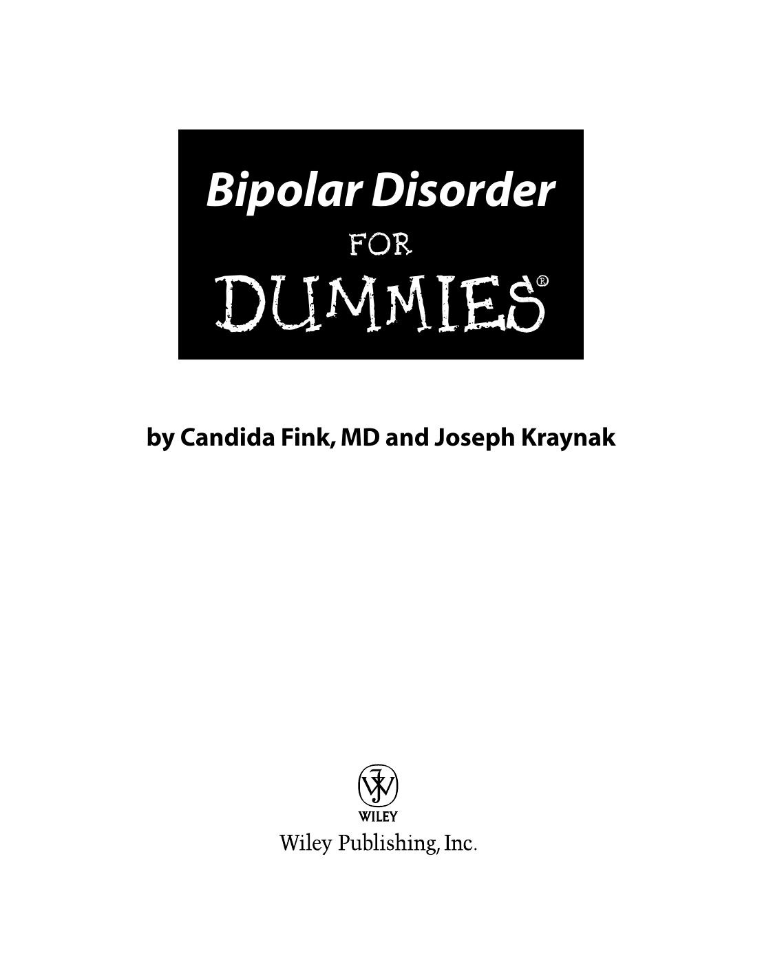 Bipolar Disorder for Dummies (ISBN by 0764584510)