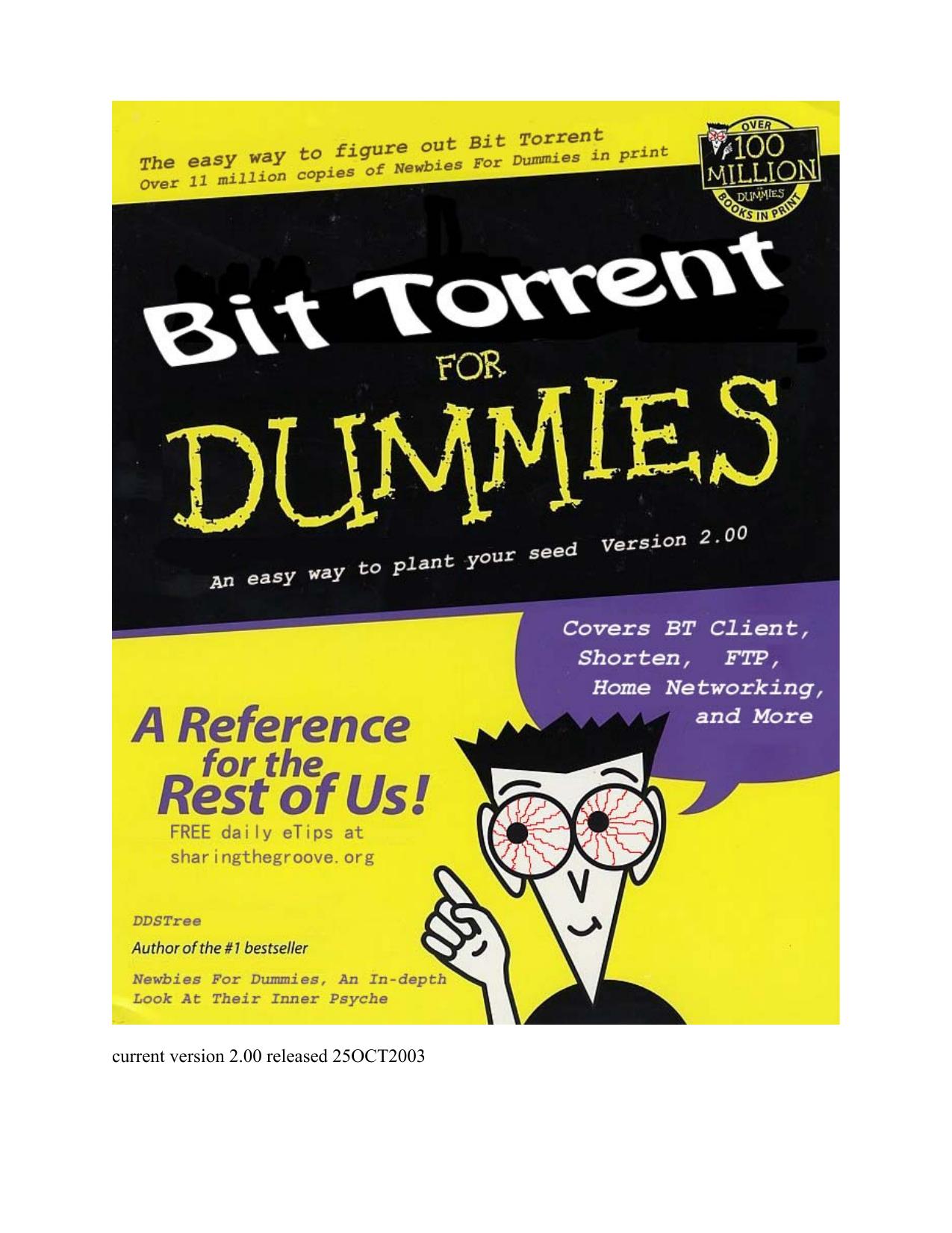 BitTorrent for Dummies by Gardner Susannah & Krug Kris