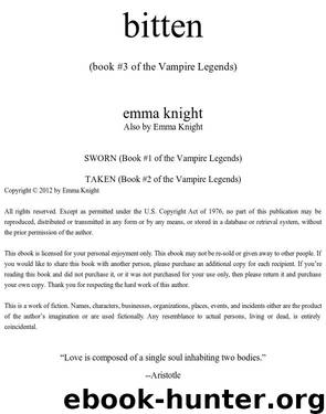 Bitten (Book #3 of the Vampire Legends) by Bitten