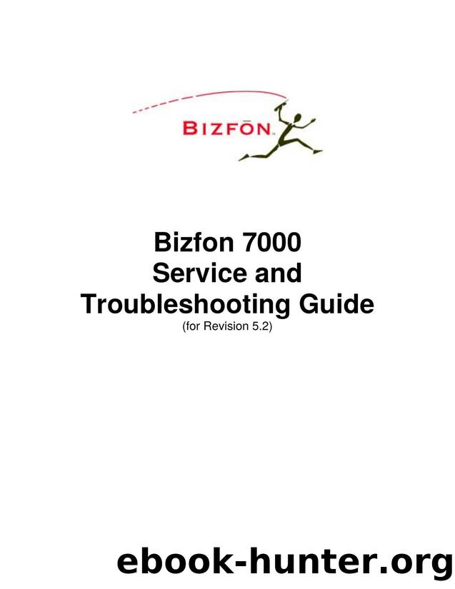 Bizfon 7000 Service and Troubleshooting Guide by Unknown