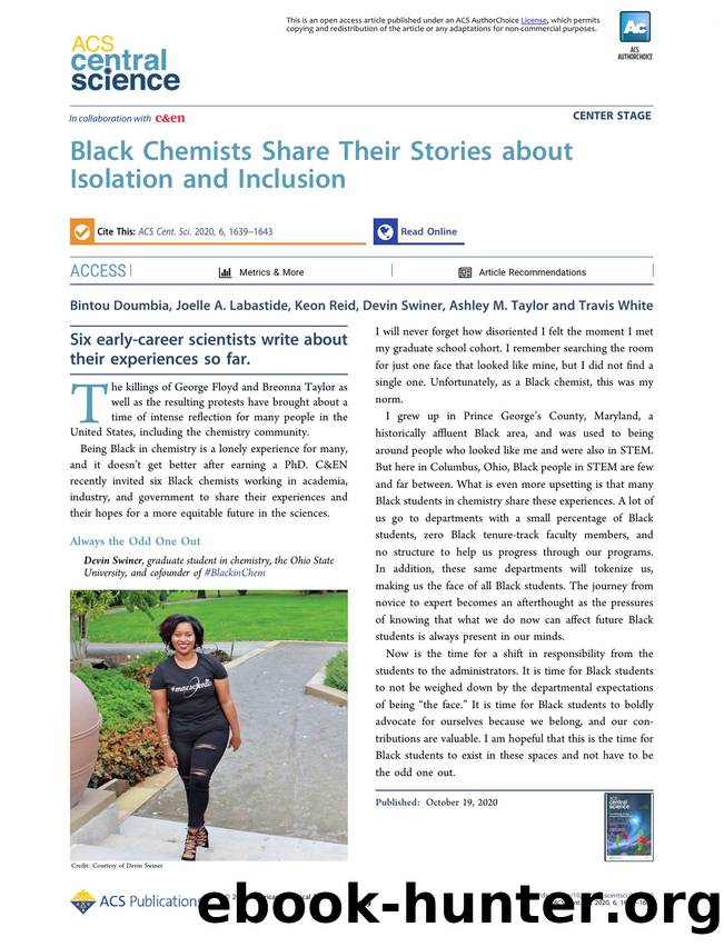 Black Chemists Share Their Stories about Isolation and Inclusion by Bintou Doumbia & Joelle A. Labastide & Keon Reid & Devin Swiner & Ashley M. Taylor & Travis White