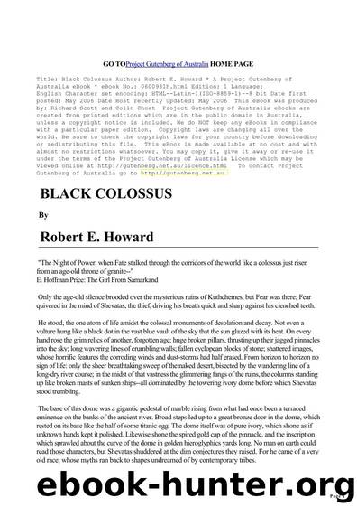 Black Colossus by Robert E. Howard