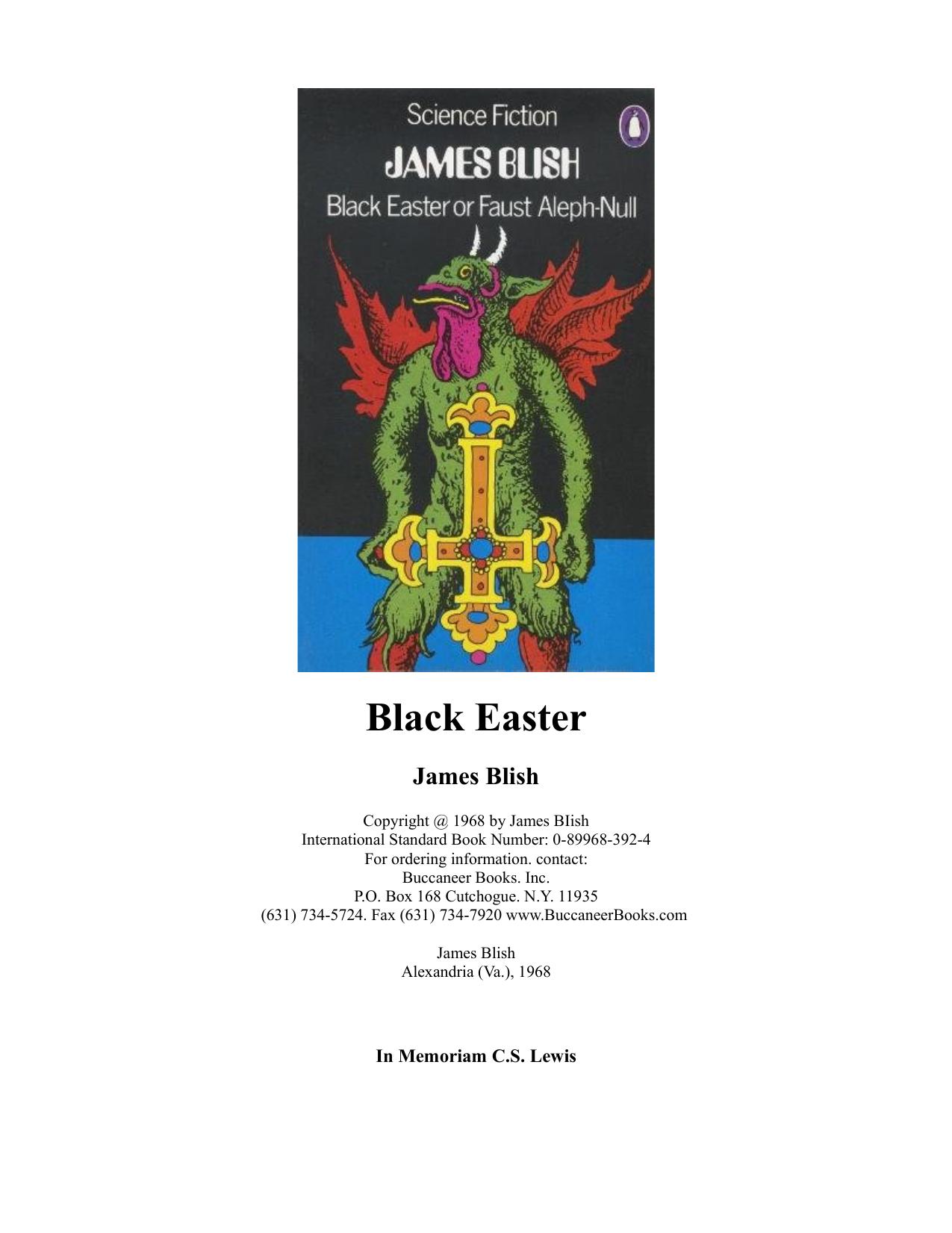 Black Easter by James Blish