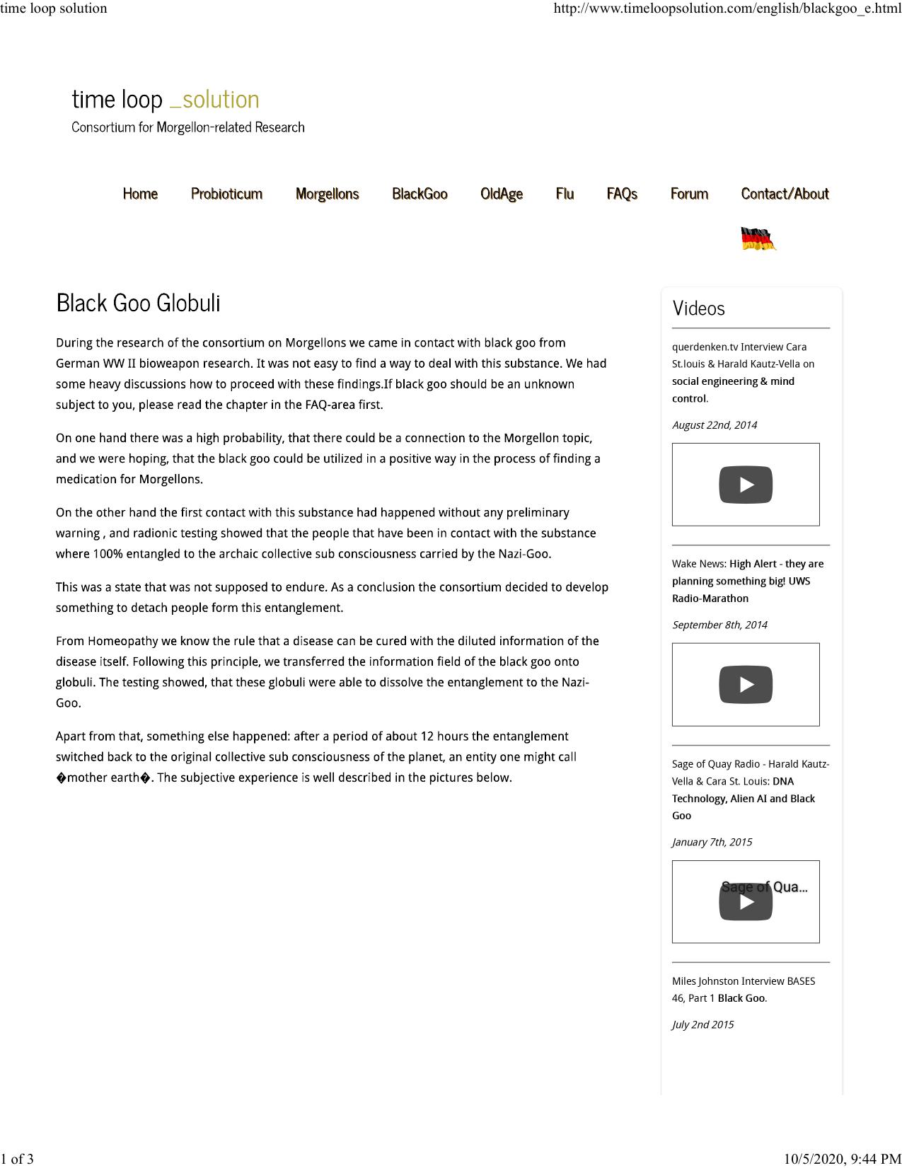 Black Goo Globuli by Consortium for Morgellon-related Research