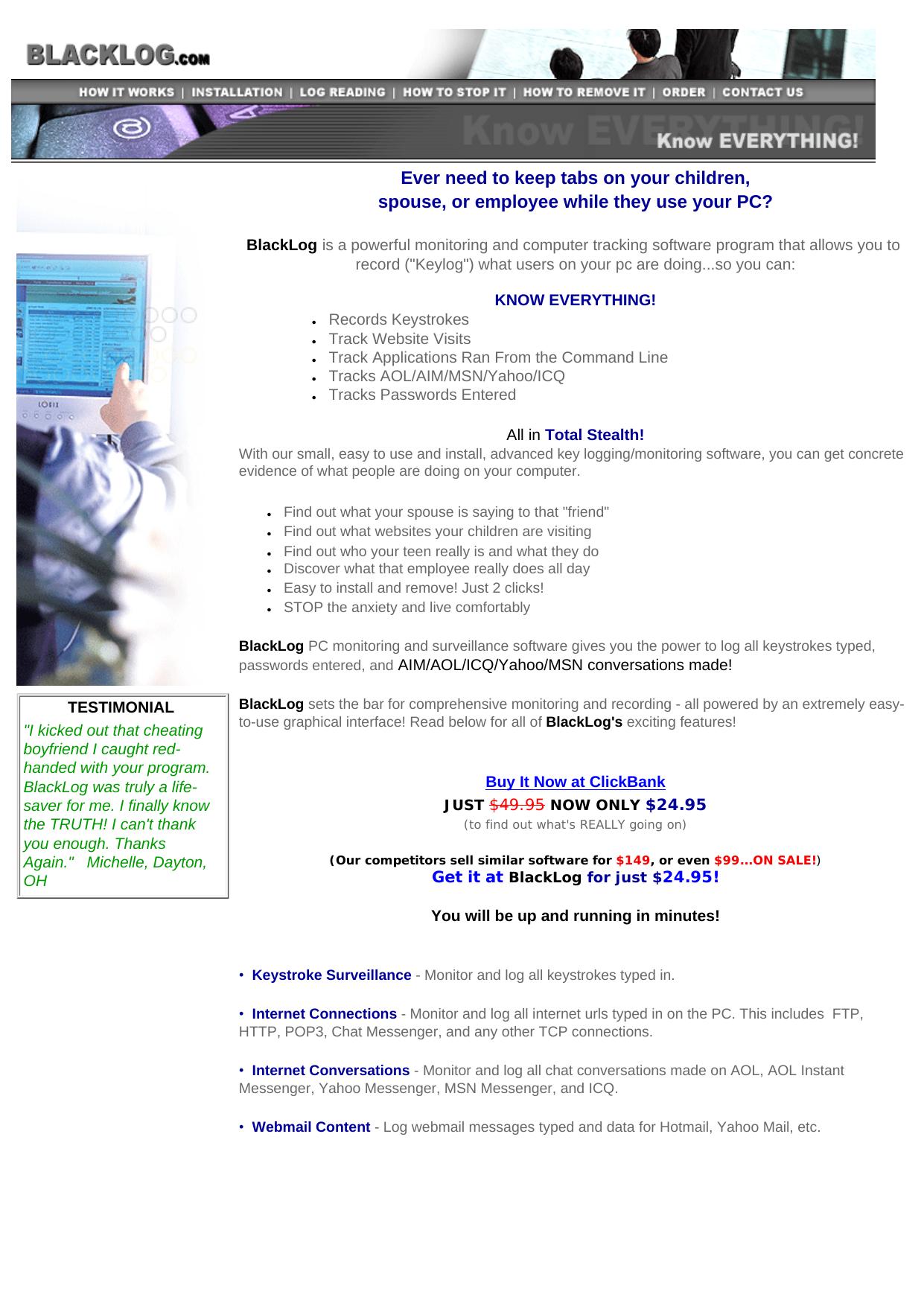 Black Log - Keylogging Software. by Best of Kuszter's Collection