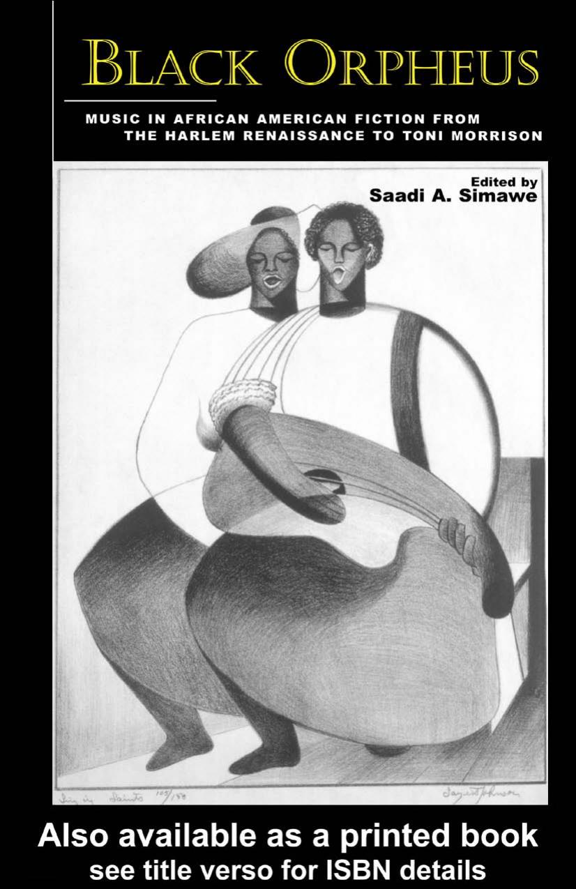 Black Orpheus: Music in African American Fiction from the Harlem Renaissance to Toni Morrison (Garland Reference Library of the Humanities) by Saadi A. Simawe