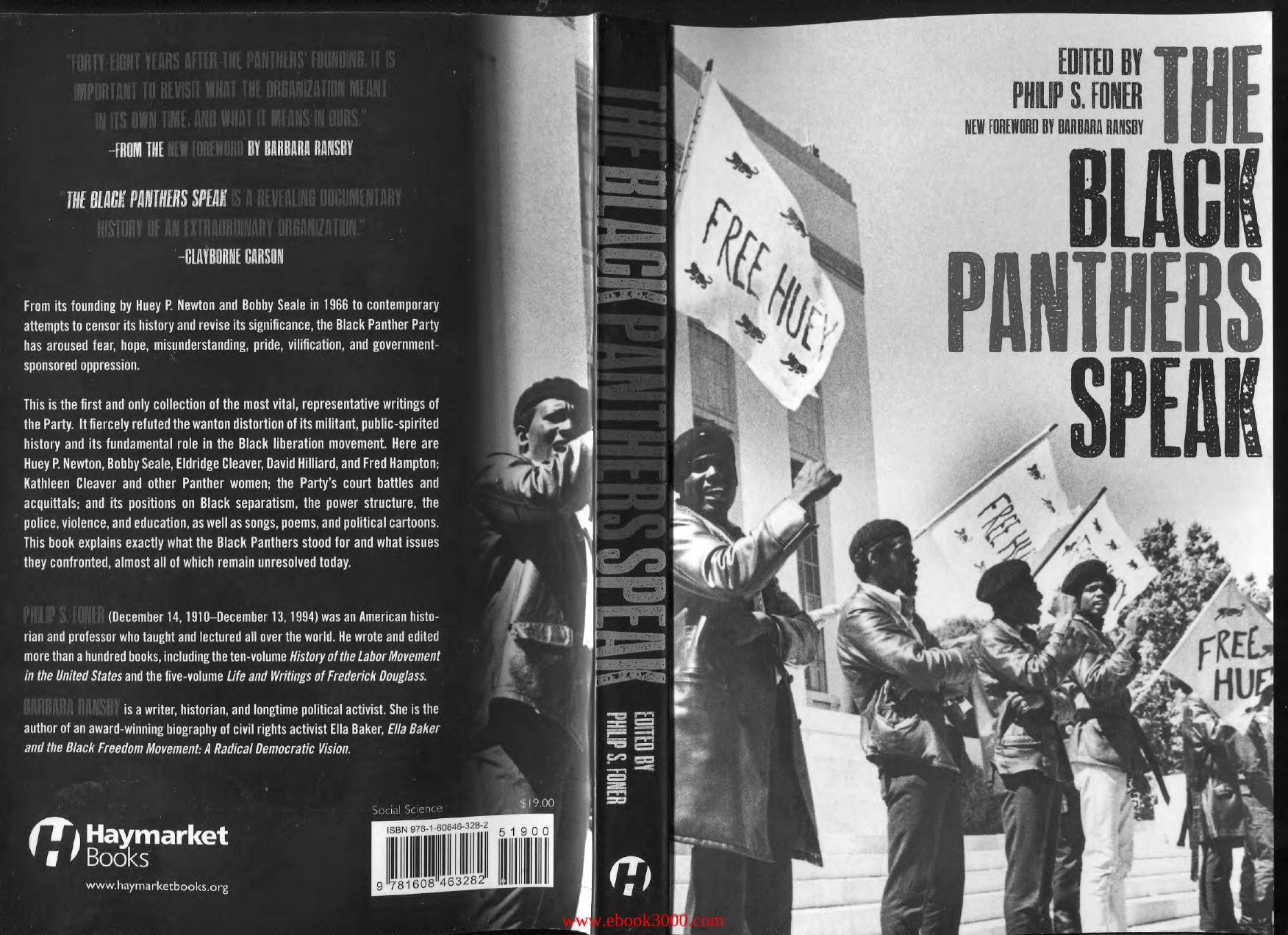 Black Panthers Speak, 3rd Edition by Unknow