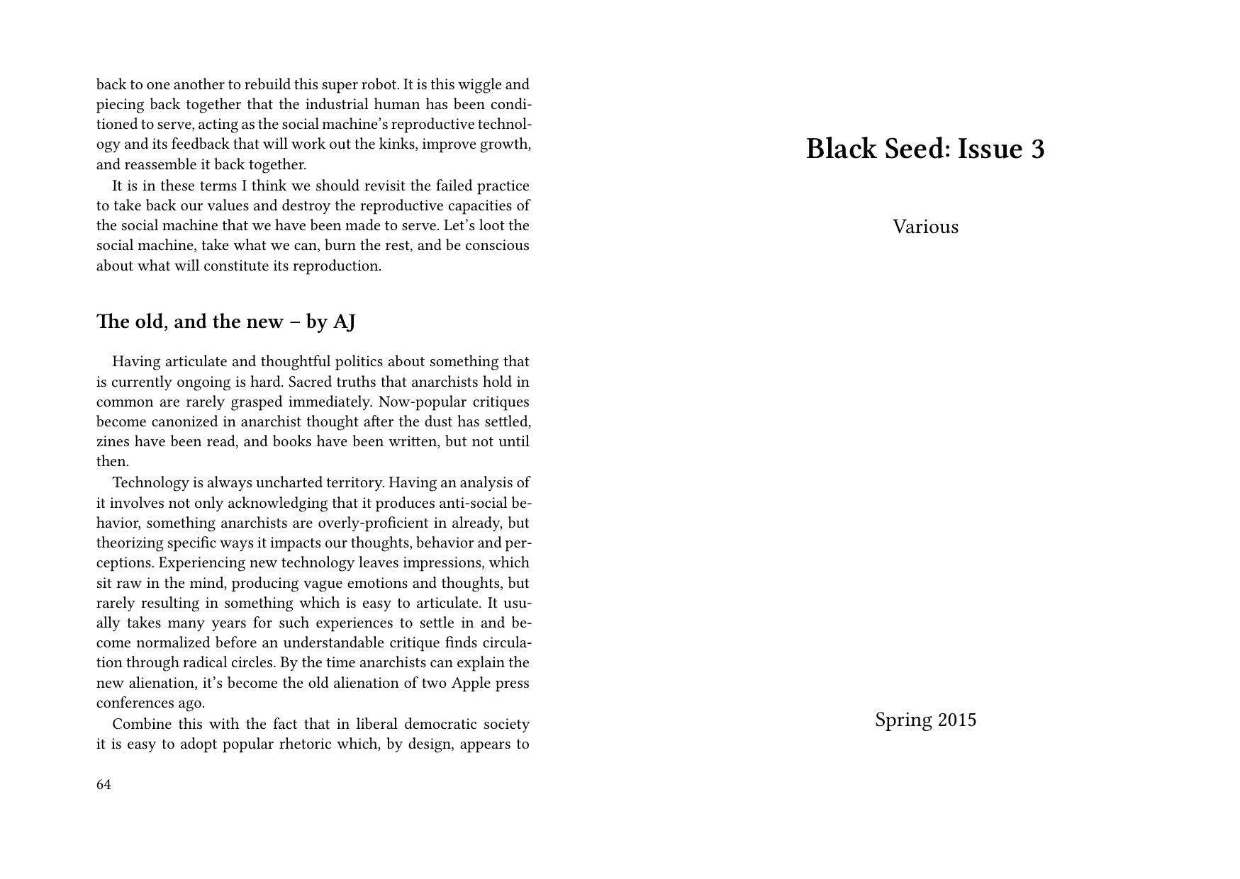 Black Seed Issue 3 by Various