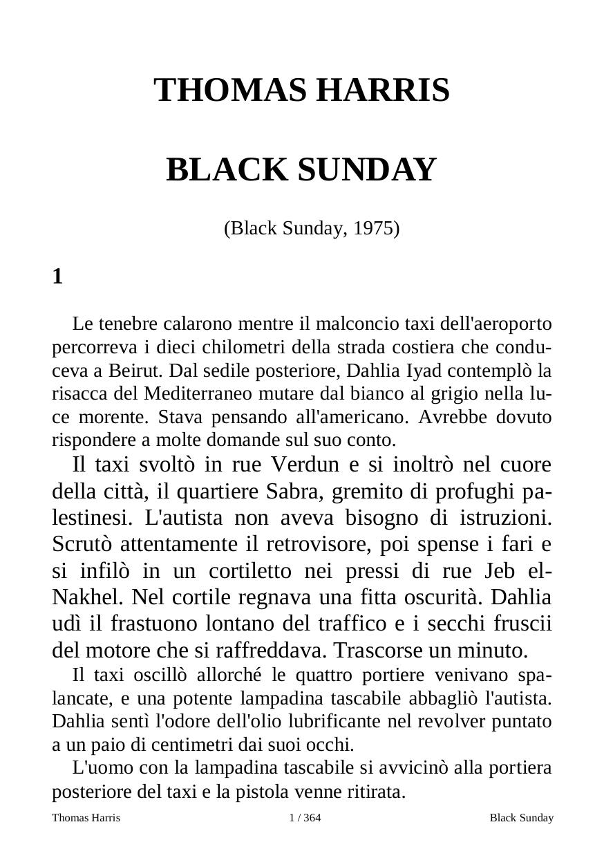 Black Sunday by Thomas Harris